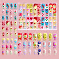 Kawaii Kids Press-On Nails | 120pc Cute Cartoon Fake Nails Kids Press-On Nails QXL Style 10