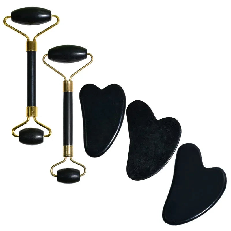 AVZER Natural Obsidian Face Roller | Facial Massager Tool Face Roller Massager QXL