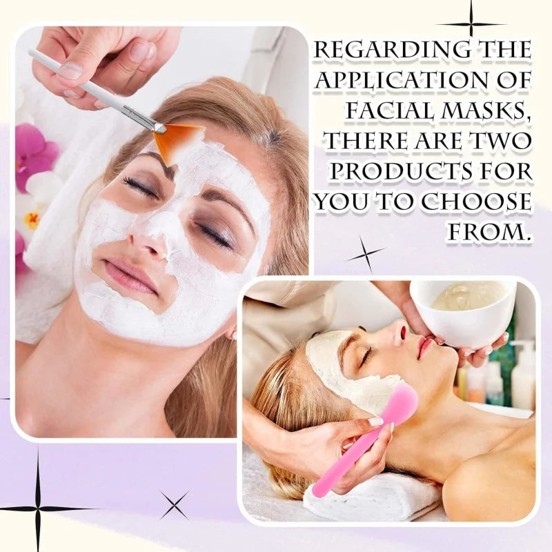 17-Pc Silicone Face Mask Mixing Bowl Brush & Spoon Set Mask Mixing Tool Set QXL