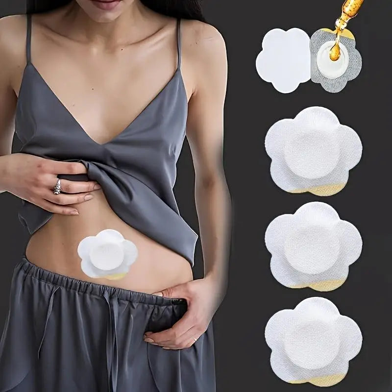 50-Pack Self-Adhesive Disposable Castor Oil Belly Pads Disposable Body Pads QXL