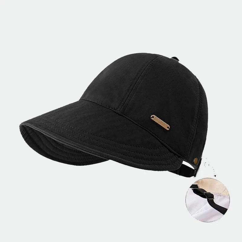 Women's Wide-Brim Sun Hat | Quick-Dry Waterproof Outdoor Wide Brim Sun Hat QXL Black one size
