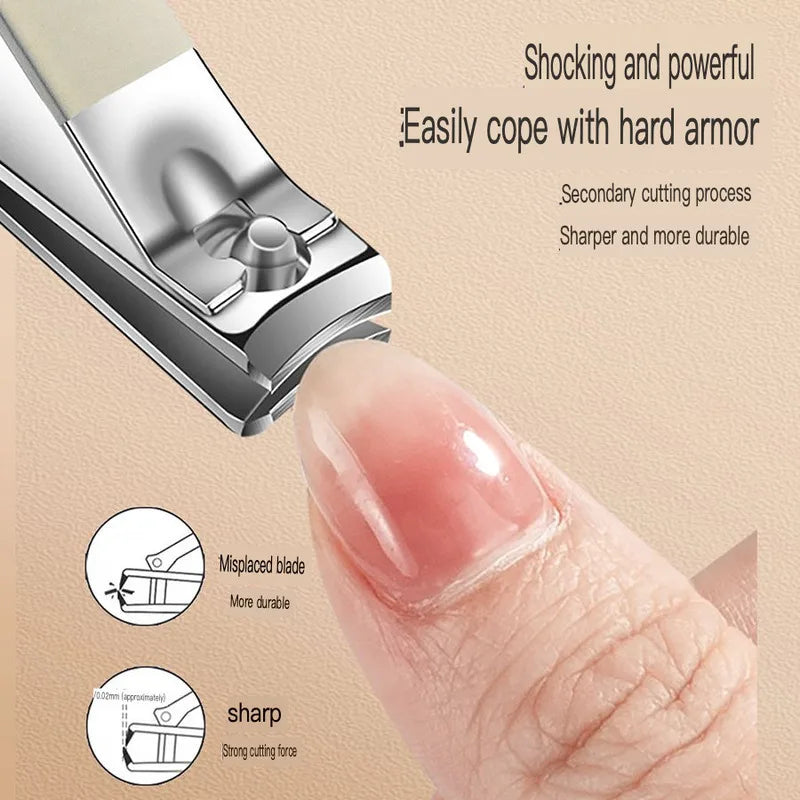 Anti-Splash Stainless Steel Nail Clipper Set | Finger & Toe Nail Clipper Set QXL