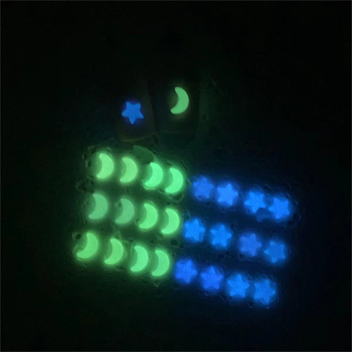 20-Pack Glow-in-the-Dark Star Moon Nail Charms | Resin DIY Nail Art Charms QXL