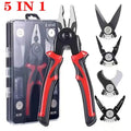 5-in-1 Interchangeable Head Pliers Set | Wire Stripper & Crimper Interchangeable Pliers Set QXL Default Title