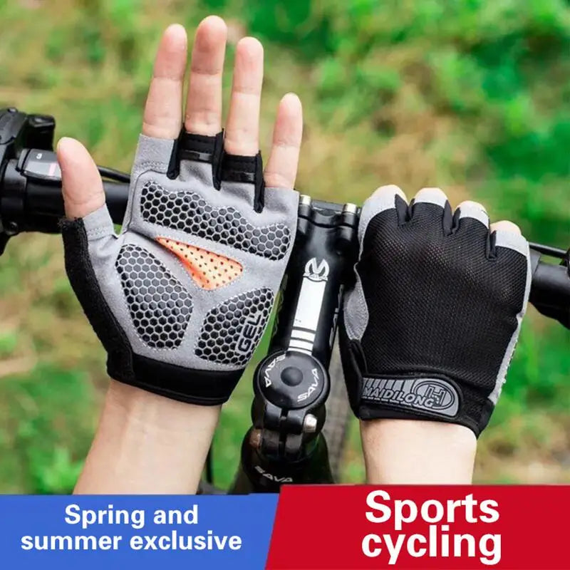 Fingerless Cycling Gloves – Anti-Slip Breathable Bike Gloves Fingerless Cycling Gloves QXL