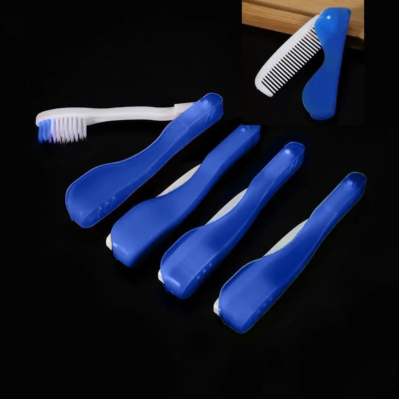 Foldable Travel Toothbrush & Comb Kit | Portable Camping Set Travel Toothbrush Set QXL