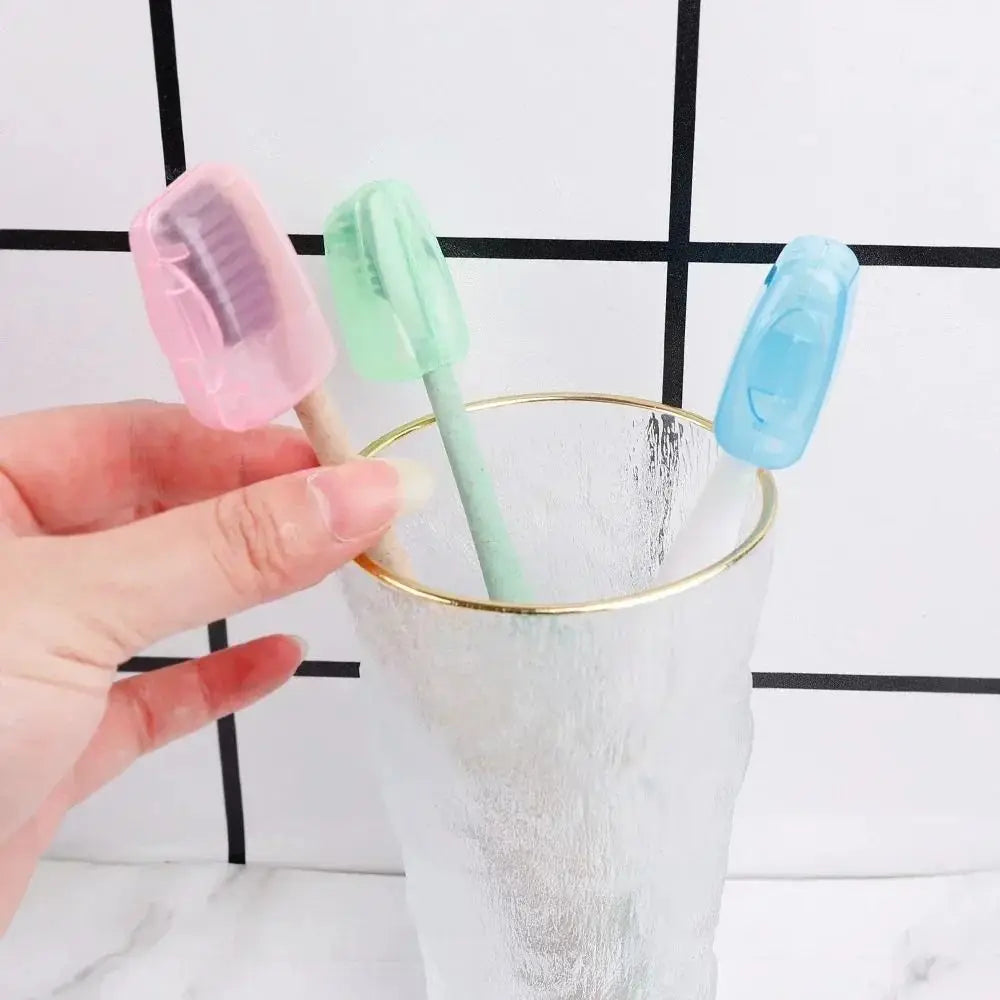 Toothbrush Head Covers Travel Camping | 5 & 10-Pack Plastic Caps Toothbrush Head Cover QXL