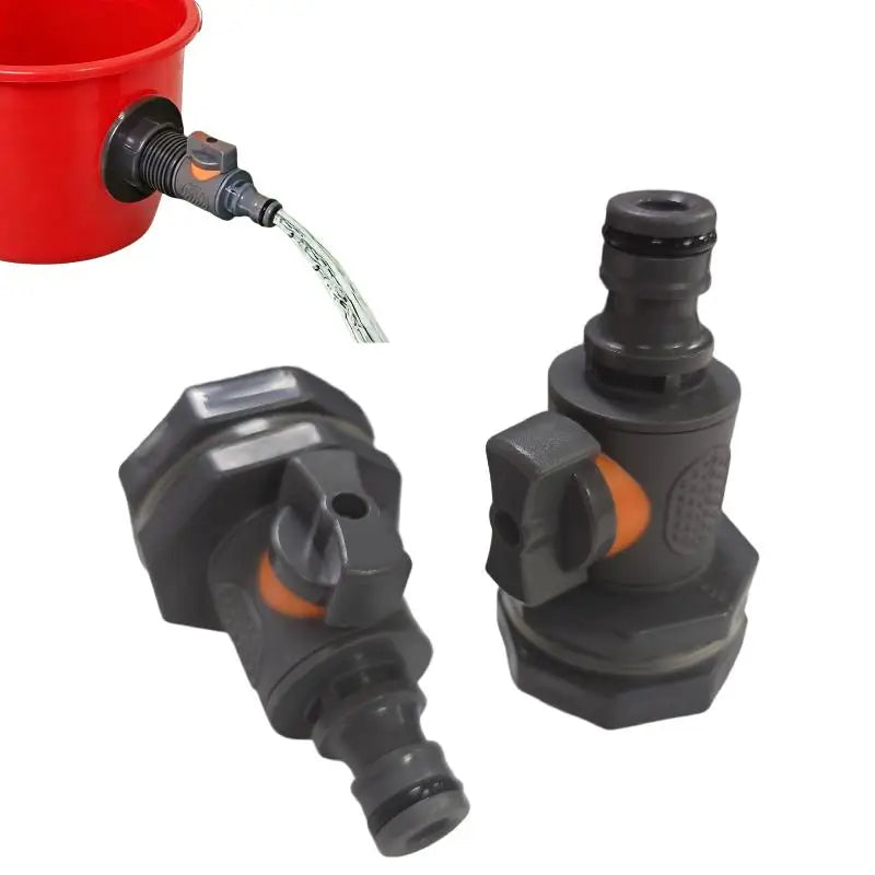 IBC Water Tank Adapter with Valve | PVC Rainwater Connector Water Tank Adapter QXL