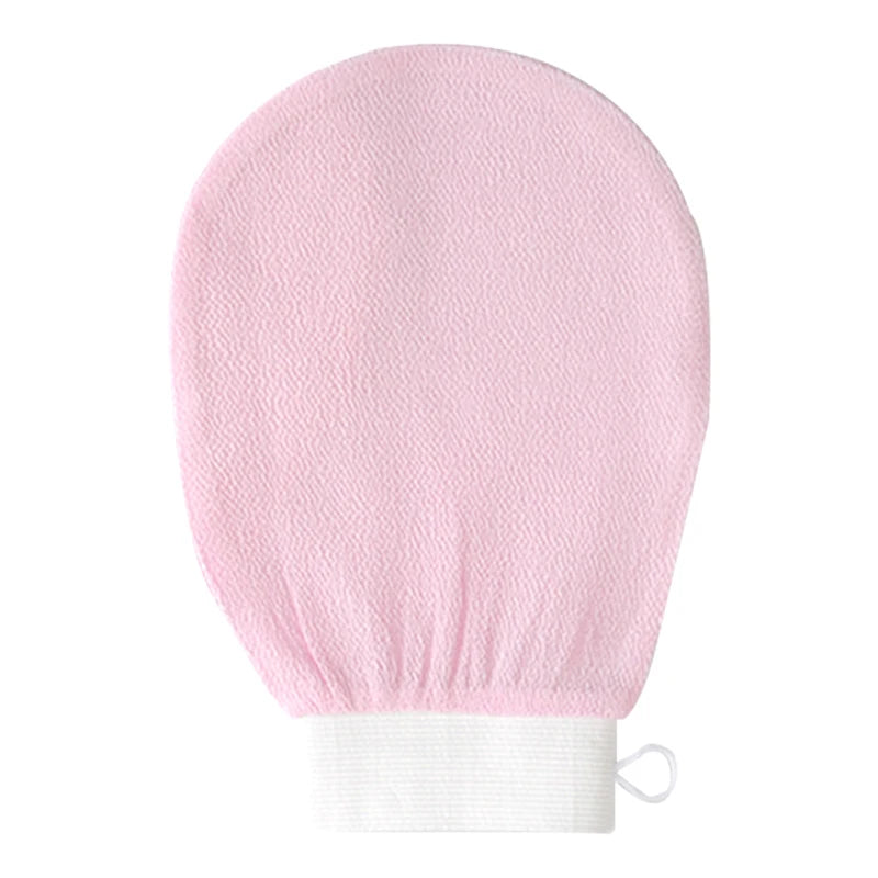 Exfoliating Scrub Gloves – Deep Cleansing Body & Back Mitt Exfoliating Bath Glove QXL Pink