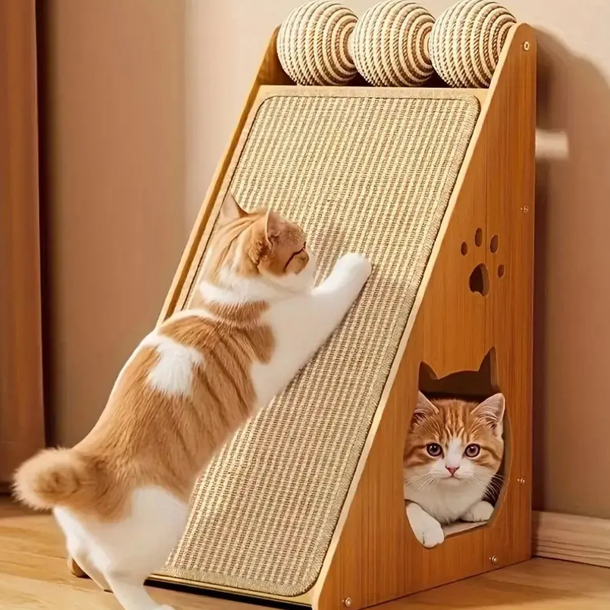 Sisal Cat Scratching Pad | Velcro Wall-Mount Scratch Mat Cat Scratching Pad QXL