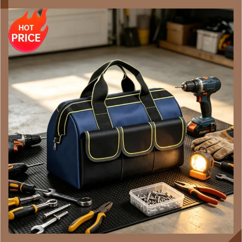 Heavy-Duty Electrician Tool Bag | Multi-Pocket Oxford 13–23" Electrician Tool Bag QXL
