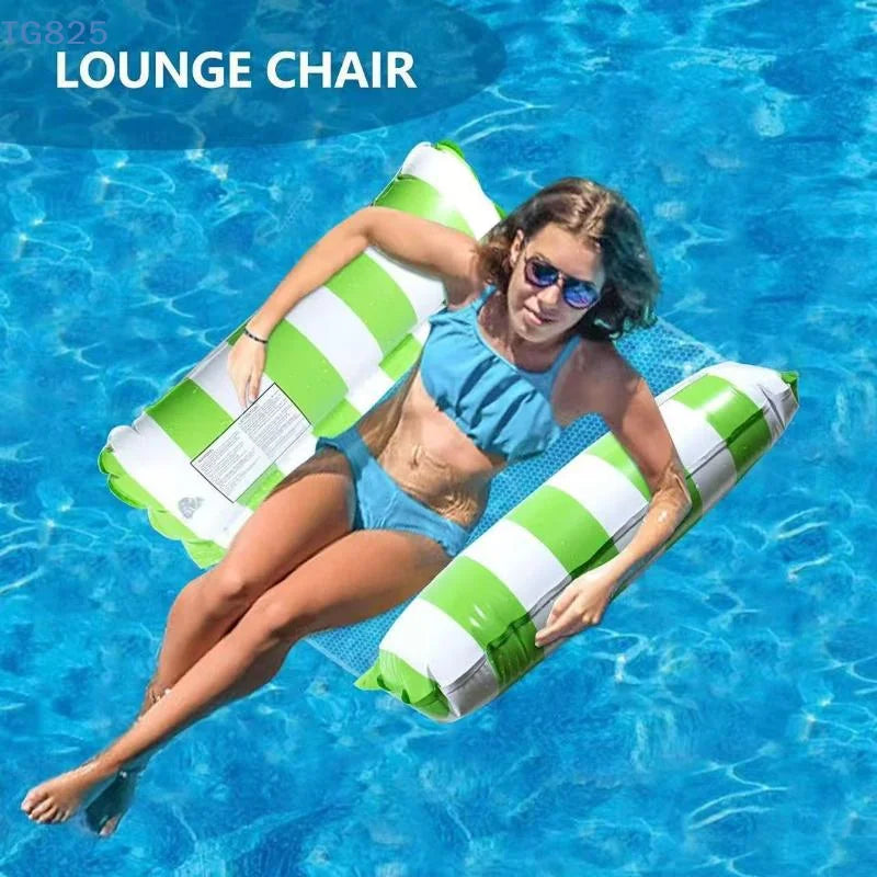Inflatable Floating Water Hammock | Pool & Beach Lounger Inflatable Pool Float QXL
