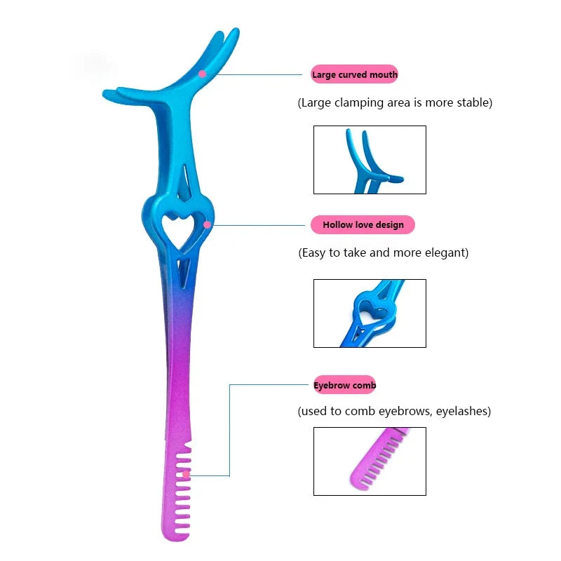 False Eyelash Applicator Tweezers & Lash Curler Tool Set Eyelash Applicator Tool QXL
