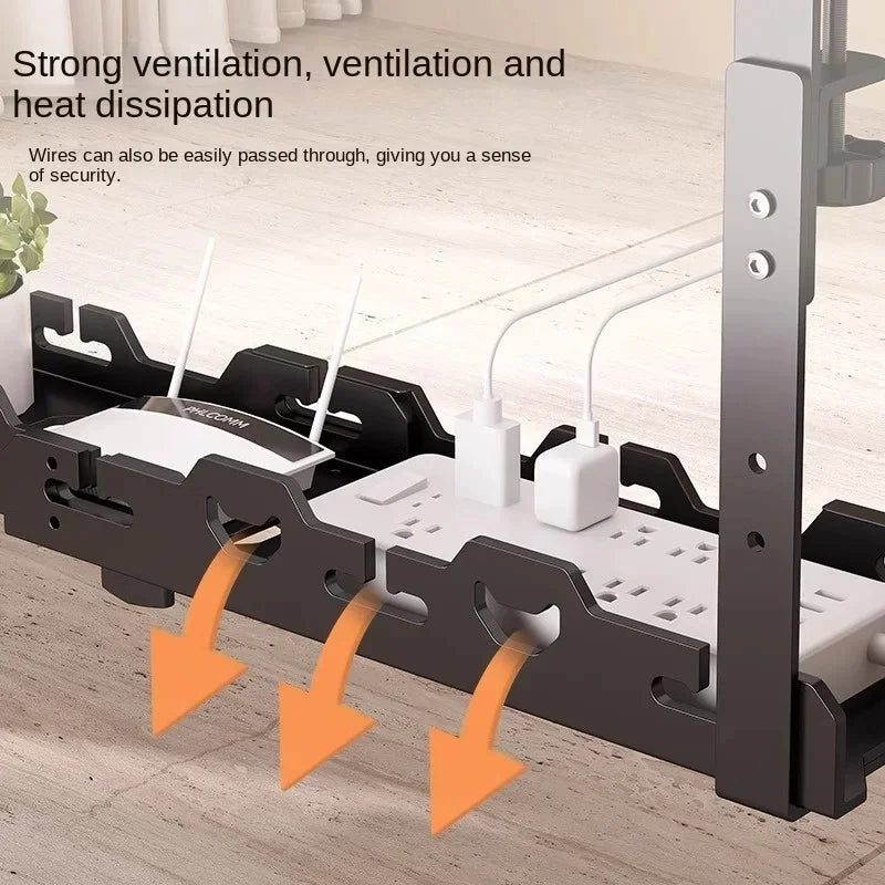 Telescopic Under-Desk Cable Management Tray | Metal Organizer Cable Management Tray QXL