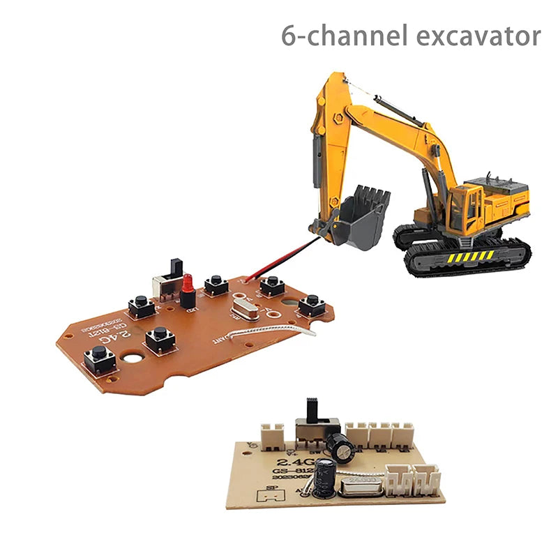 6CH 27MHz PCB Remote Control Set for RC Cars | 40-50m Range RC Control PCB Set QXL