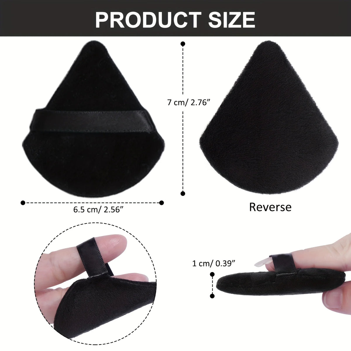 MAANGE Triangle Powder Puff Set 3/5/6 Pcs | Soft Velour Makeup Makeup Powder Puff QXL