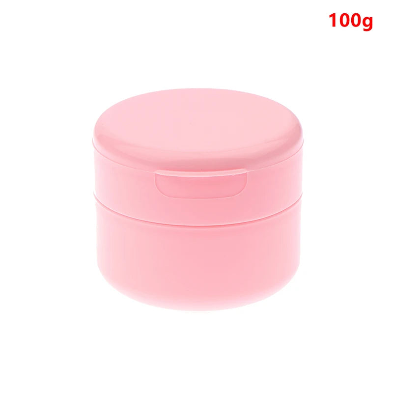 Refillable Flip-Cover Cream Jar with Spoon 100g / 150g Refillable Cosmetic Jar QXL 100g Pink