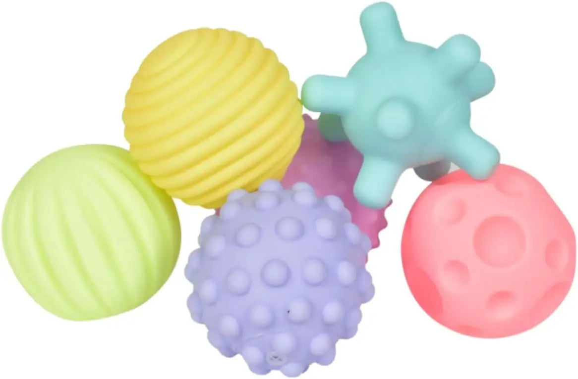6-Pack Soft Textured Sensory Balls for Babies & Toddlers Baby Sensory Toy Set QXL 6PCS