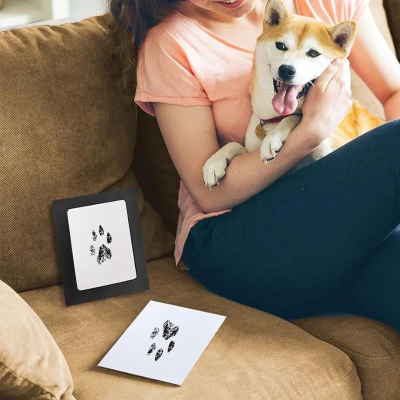 Pet Paw Print Ink Pad Set | Safe Non-Toxic DIY Keepsake Pet Keepsake Kit QXL