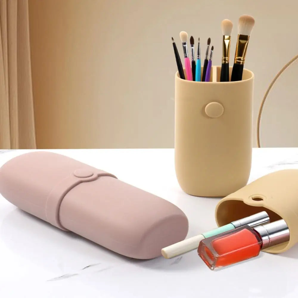 Silicone Makeup Brush Holder & Travel Case | Dustproof Makeup Brush Holder QXL