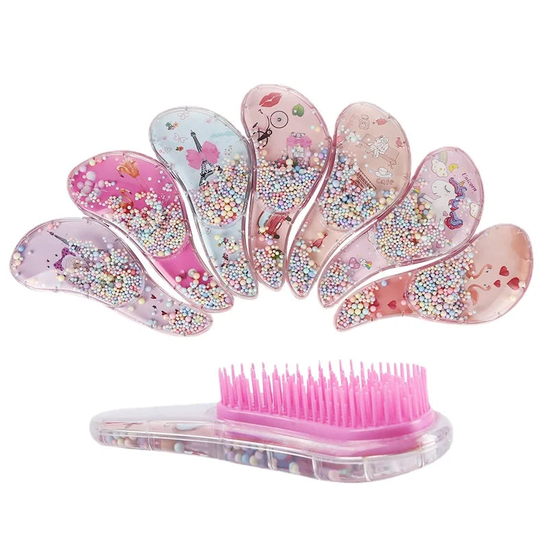 Unicorn Anti-Static Detangling Massage Hair Brush – Pink Detangling Hair Brush QXL