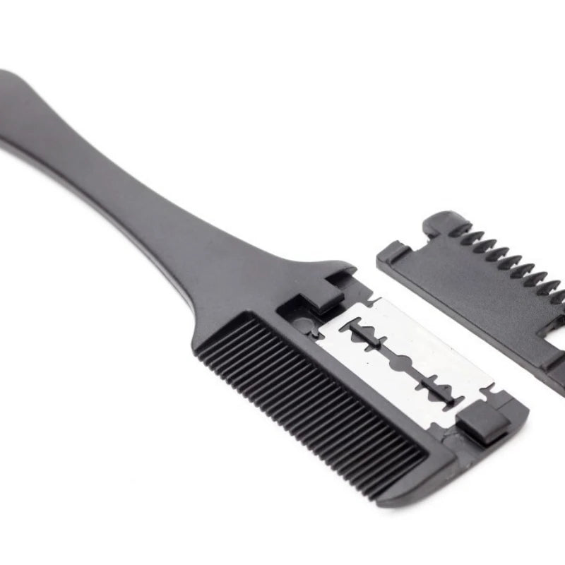 Razor Comb for Hair Thinning & Cutting | Black Handle Tool Hair Thinning Razor Comb QXL Black 1