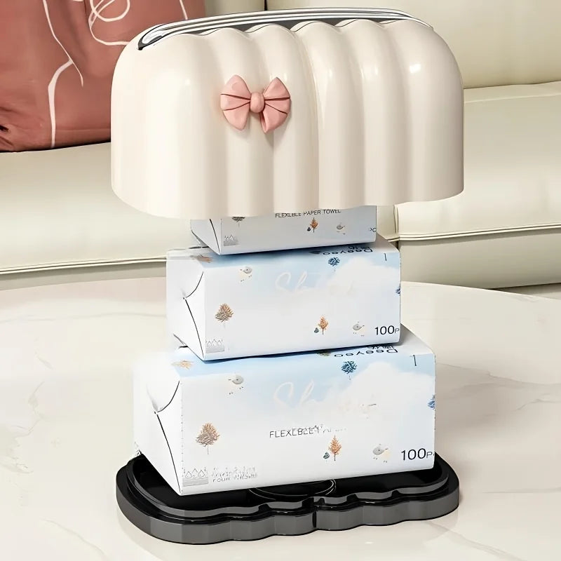 Black Toast Tissue Box | Large Capacity Desktop Napkin Holder Tissue Box Holder QXL