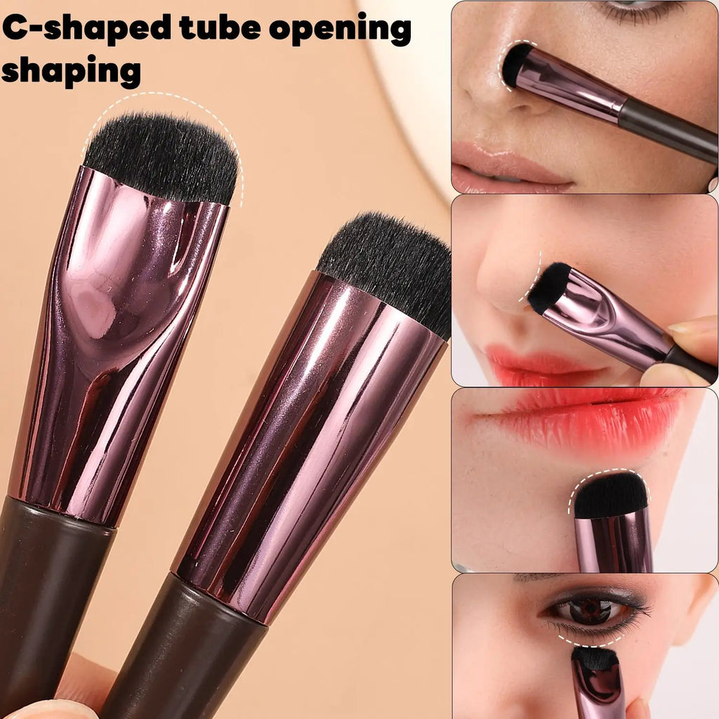 C-Shape Double-Ended Contour & Highlight Makeup Brush Contour Makeup Brush QXL