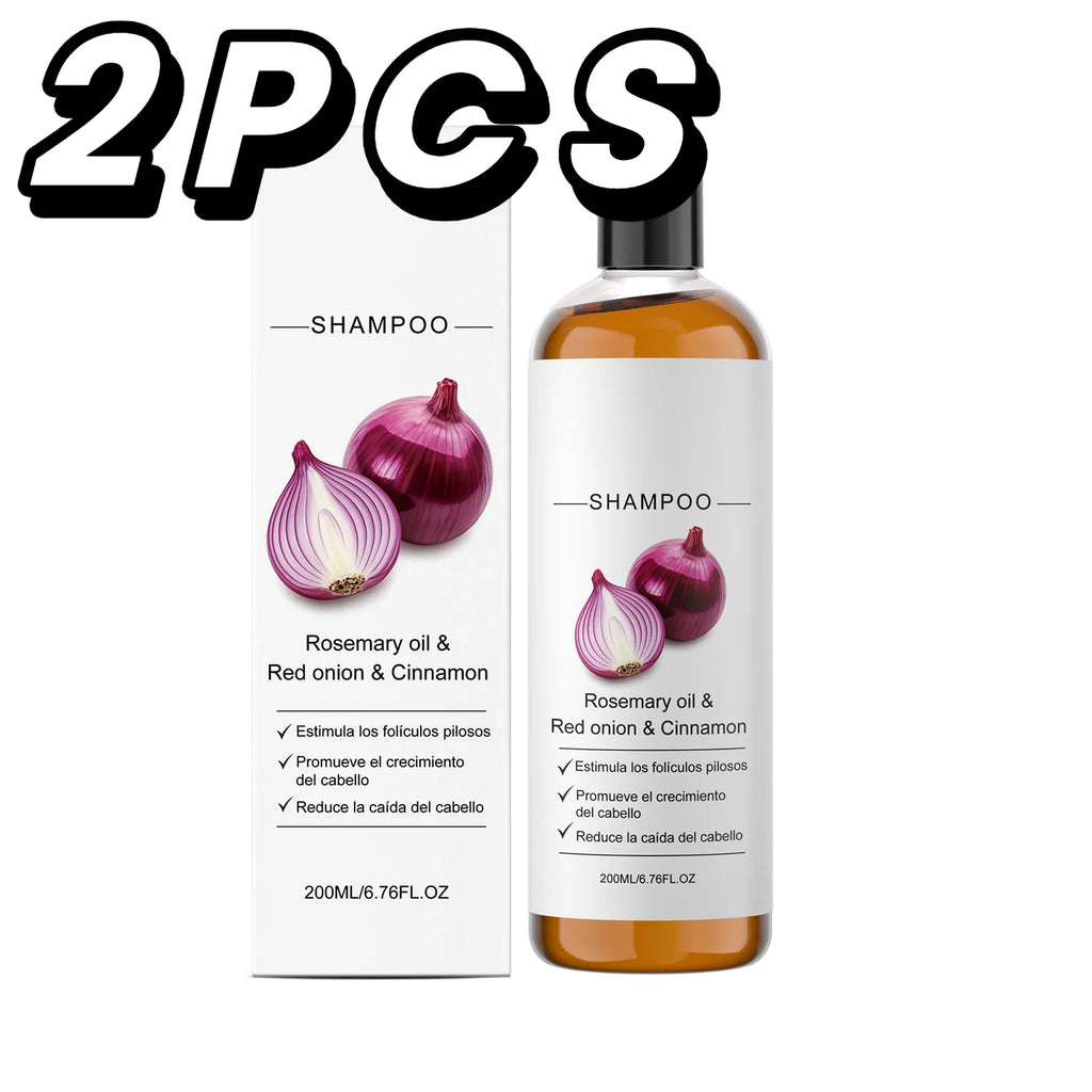 HOEGOA Rosemary Red Onion Anti-Frizz Shampoo 200ml Anti-Frizz Shampoo QXL 2PCS