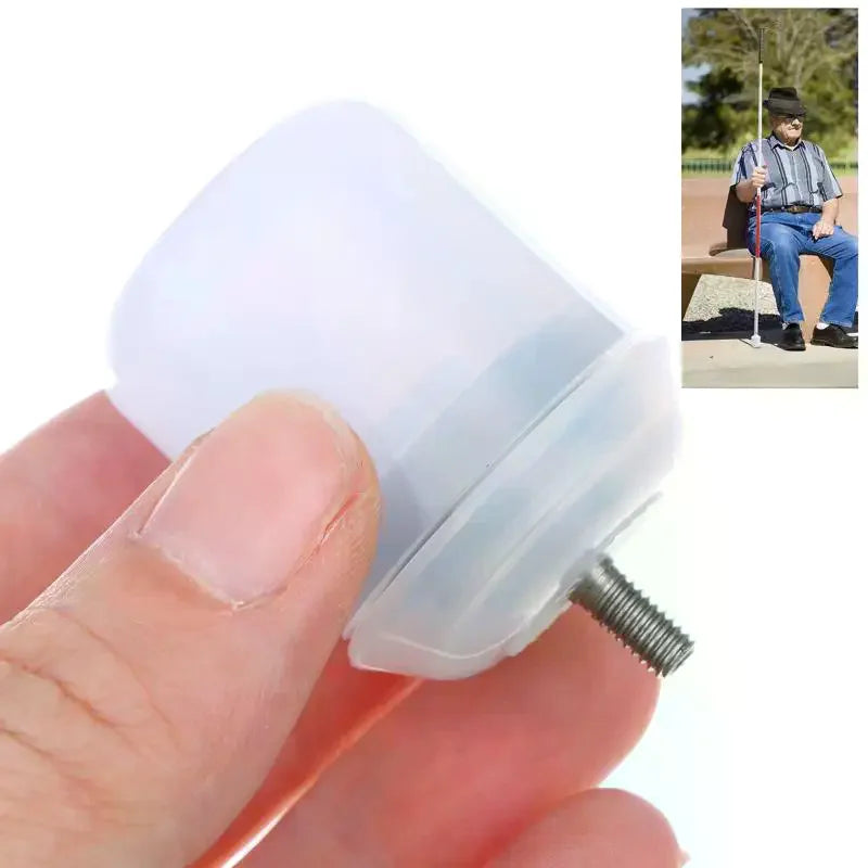 Rolling Ball Blind Cane Tip | Adjustable Walking Stick Protector Cane Tip Accessory QXL