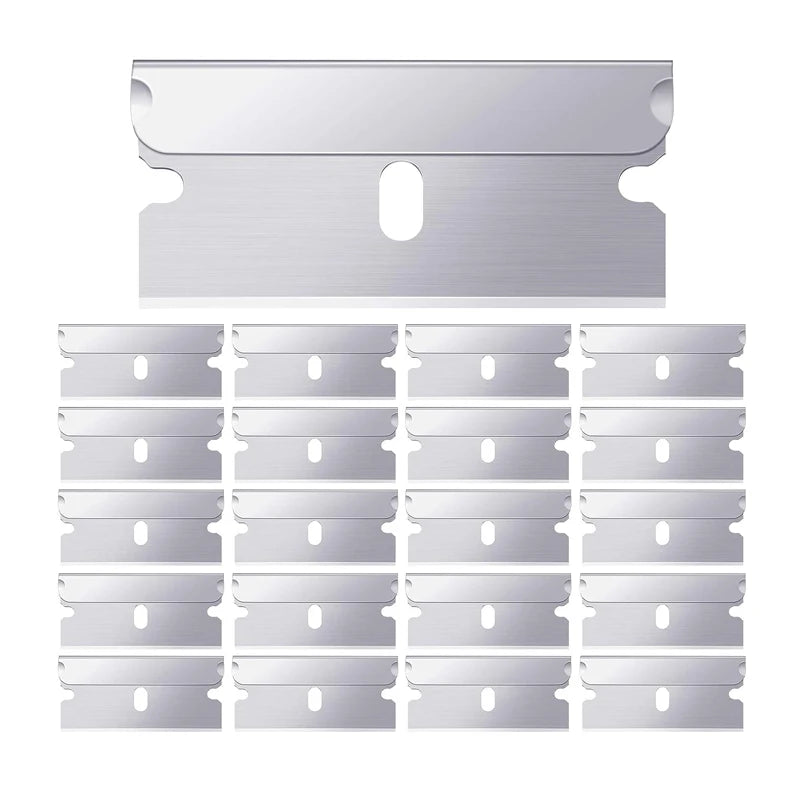 20-Pack Plastic Razor Scraper Blades | Car Sticker & Glue Remover Scraper Replacement Blades QXL