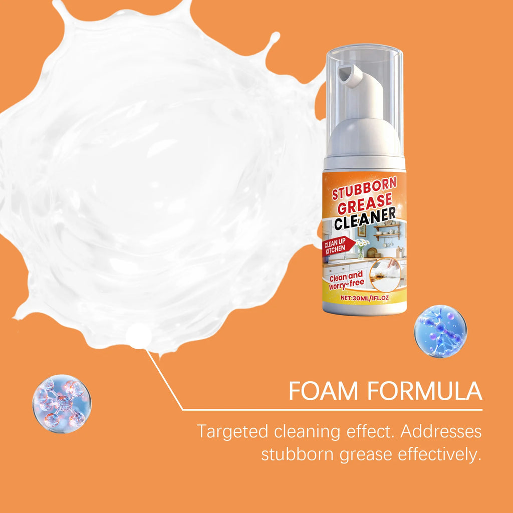 Kitchen Grease Foam Cleaner | Stove & Range Hood Degreaser Kitchen Degreaser Spray QXL