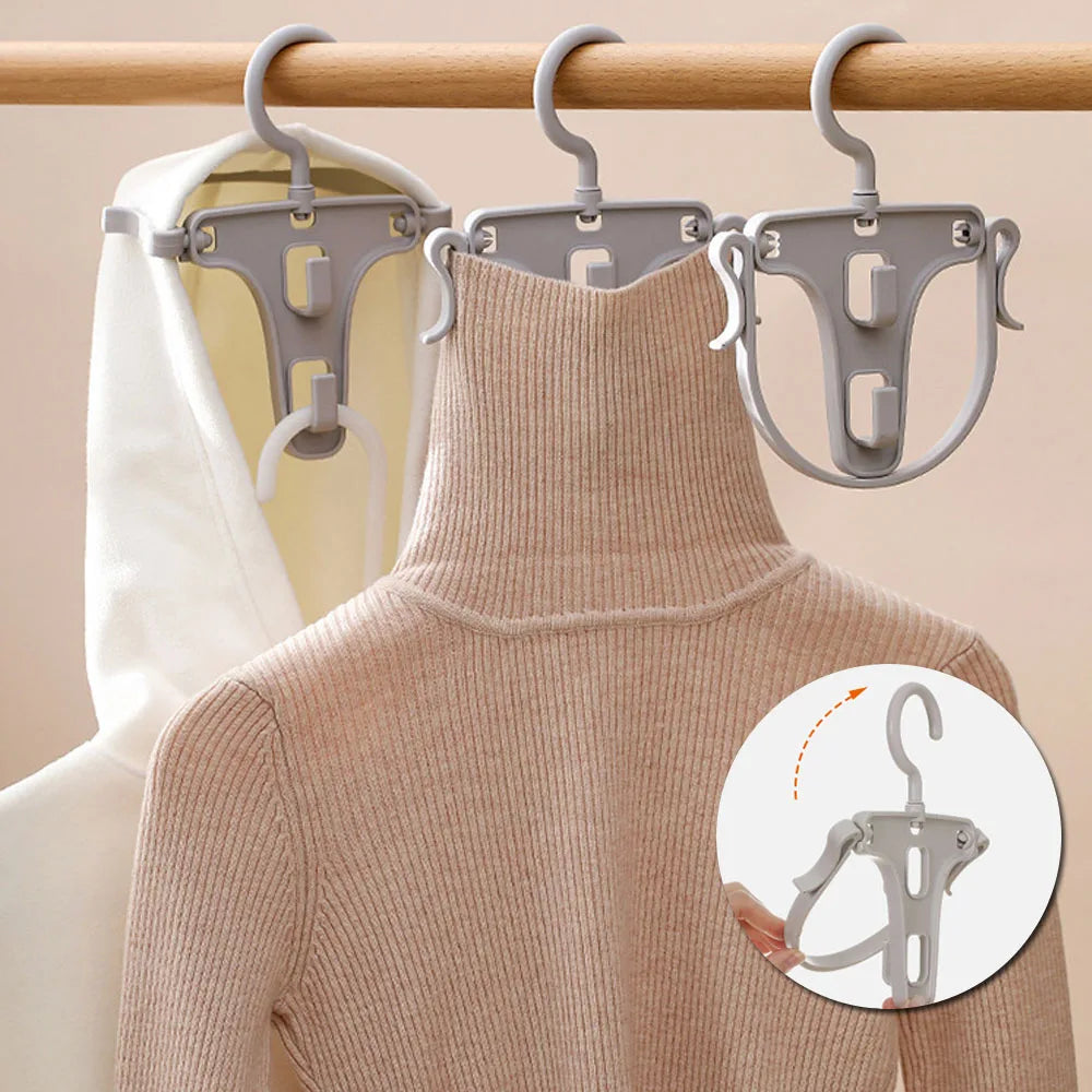 Foldable Hooded Sweatshirt Drying Rack | Windproof Clip Frame Clothes Drying Rack QXL