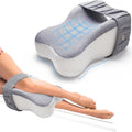 Memory Foam Knee Pillow for Side Sleepers & Pregnancy Support Knee Support Pillow QXL Light Grey 13.8x9.8x5.3 inch