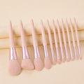 11-Piece Pink Makeup Brush Set with Storage Bag | Soft Bristles Makeup Brush Set QXL 11pcs
