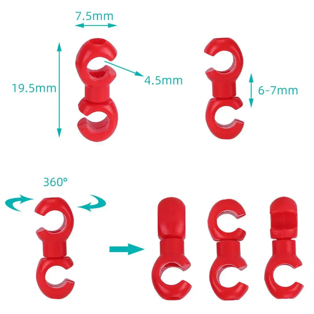 10-Pack 360° Rotatable Bicycle Cable Clips | Brake & Gear Line Bicycle Cable Clips QXL