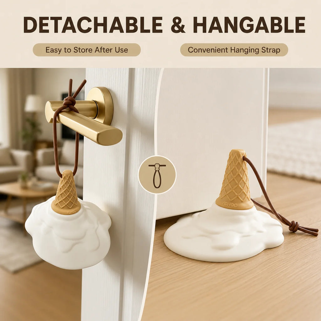 Ice Cream Door Stopper – Suction Cup Wall & Floor Protector Door Stopper QXL