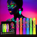 VERONNI 6-Pc UV Neon Face & Body Paint Kit | Black Light Glow UV Body Paint Kit QXL 1