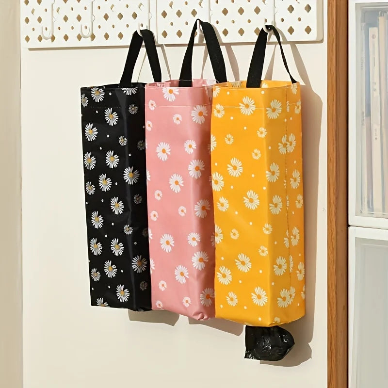Hanging Plastic Bag Holder & Dispenser | Polyester Organizer Bag Holder Dispenser QXL