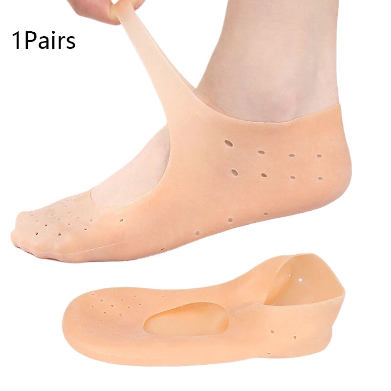 Moisturizing Silicone Gel Socks for Soft Feet | S & L Sizes Moisturizing Gel Socks QXL Nude