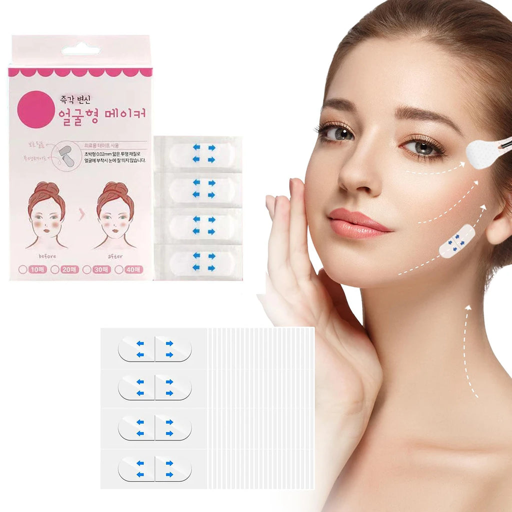 40-Pack Invisible Face Lift Tape | V-Shape Jawline Patches Face Lift Tape QXL