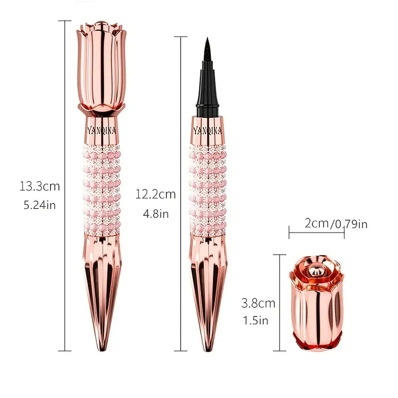 Precision Black Liquid Eyeliner – Waterproof & Quick-Dry Liquid Eyeliner Pen QXL
