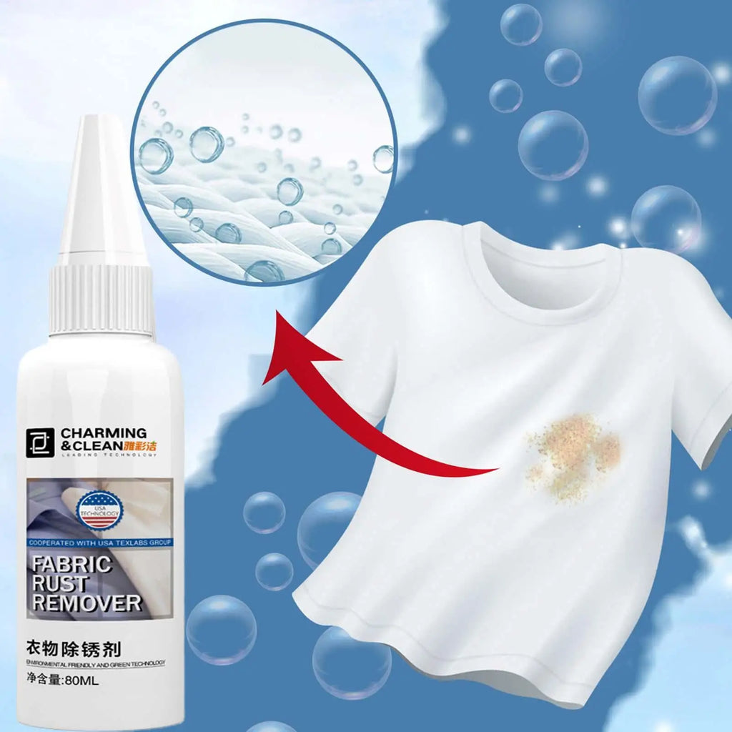 Fabric Rust Stain Remover | 80ml Laundry Cleaning Solution Laundry Stain Remover QXL