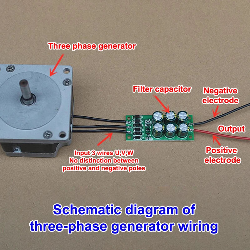 24V 3A Three-Phase Rectifier Bridge Module for Small Generators Rectifier Bridge Module QXL