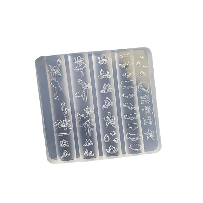 3D Lotus Flower Silicone Nail Art Mold | DIY Nail Charms Nail Art Mold QXL