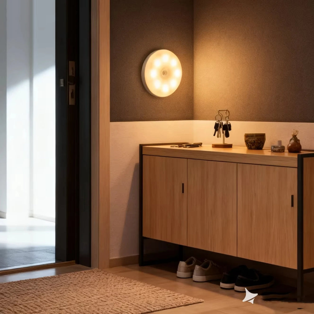 Motion Sensor Night Light | USB-C Rechargeable Wireless LED Lamp Motion Sensor Light QXL