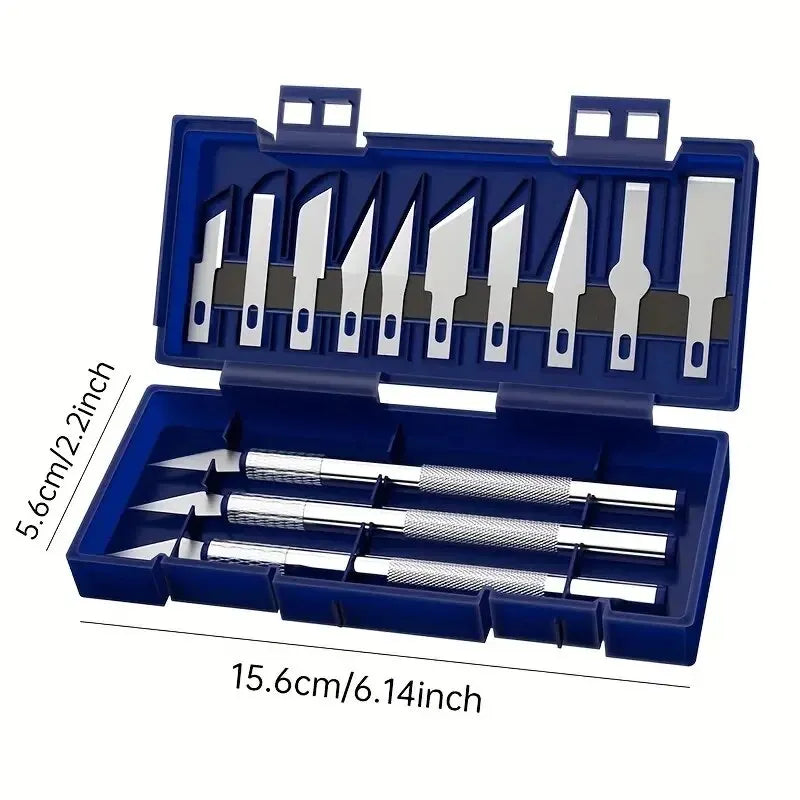 13-Pc Precision Carving Knife Set | DIY Art & Craft Cutting Kit Craft Knife Set QXL M384-1pc