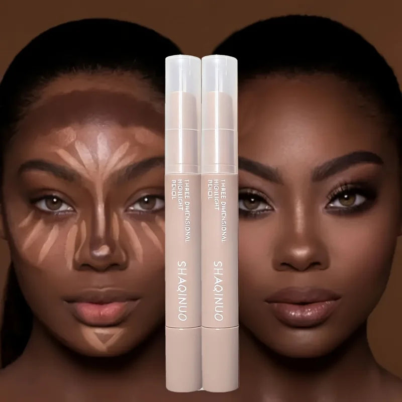 3D Nose Contour Stick | Matte Cream Bronzer & Sculpting Pen Facial Contour Stick QXL
