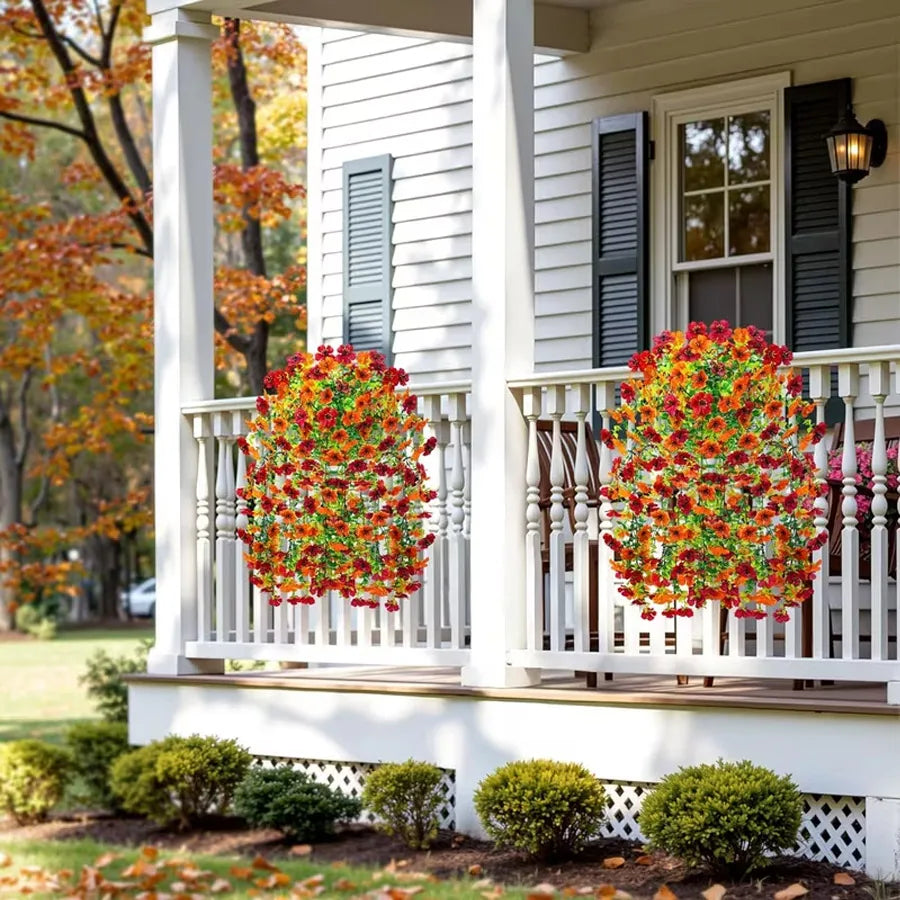 Autumn Artificial Hanging Violet Vine UV-Proof Silk | 1 or 4-Pack Artificial Flower Vine QXL