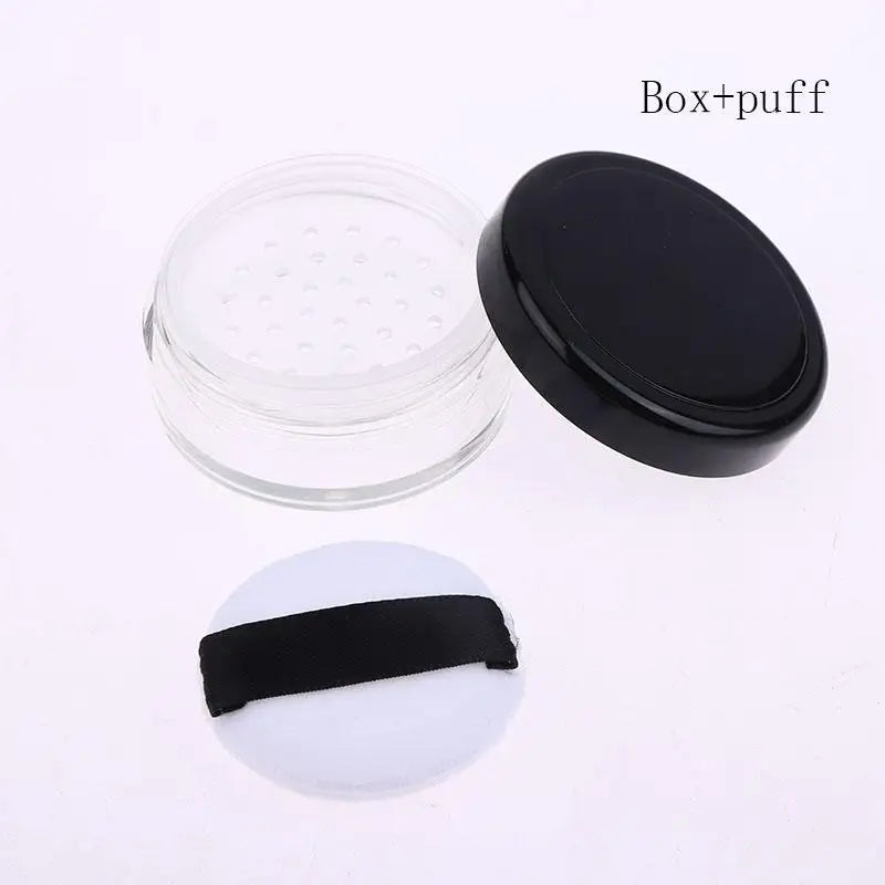 5g Empty Loose Powder Pot with Sifter & Puff | Travel Jar Loose Powder Jar QXL A3